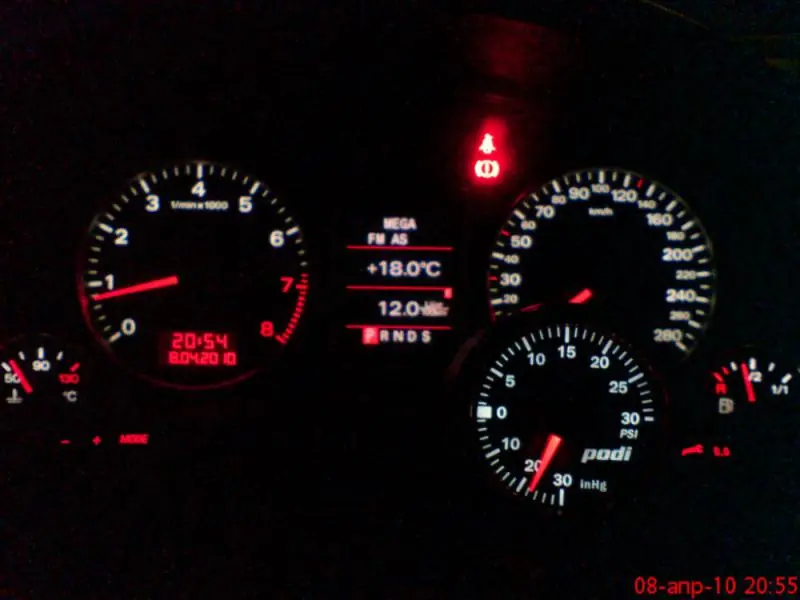 Изображение для статьи: Установка манометра давления наддува на Audi A4 B6-B7