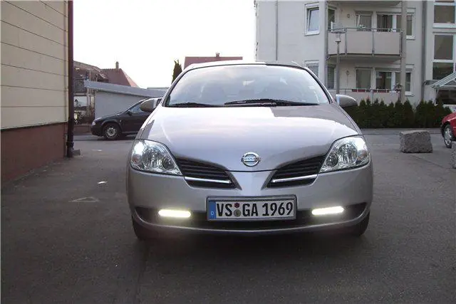 Изображение для статьи: Дневные ходовые огни на Nissan Primera