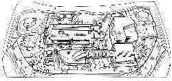 Моторный отсек (бензиновый двигатель 2,0 л 16V)