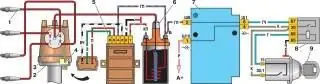 —20. Схема бесконтактной системы зажигания