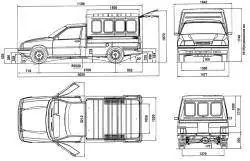 Габаритные размеры автомобиля Иж-2717
