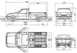 Габаритные размеры автомобиля Иж-27171