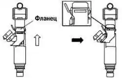 Установка зажима топливной форунки