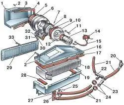 Дополнительный отопитель автомобилей УАЗ–3962, УАЗ–2206, УАЗ–3909
