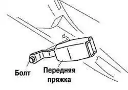 Снятие передней пряжки