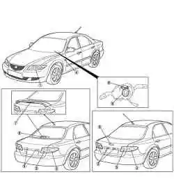 Система наружного освещения автомобиля Mazda 6