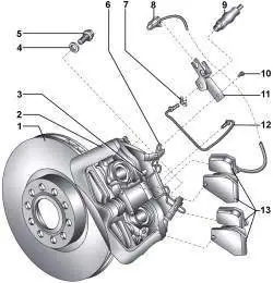 Передний тормоз HP-2