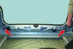 Снятие, разборка и установка заднего бампера