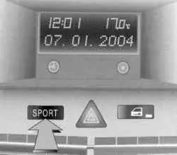 Клавиша включения режима «SPORT»