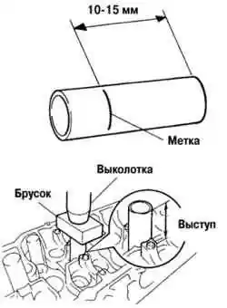 Запрессовка новой трубки свечи зажигания