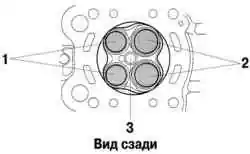 Впускные и выпускные клапаны и отверстие свечи зажигания