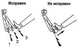Проверка хода педали тормоза при выключенном двигателе