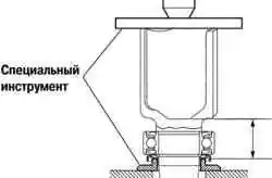 Схема установки нового пылезащитного чехла привода переднего колеса
