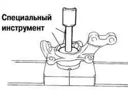Установка нового подшипника ступицы переднего колеса