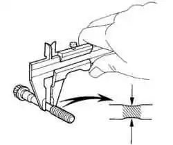 Измерение шейки болта