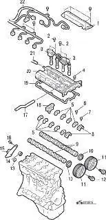 Распределительные валы и сальники распределительного вала двигателя DOHC