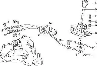 Механизм управления коробки передач F5M42