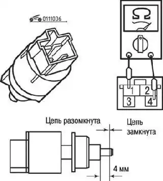 Проверка датчика выключения сцепления