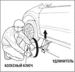 Замена поврежденного колеса