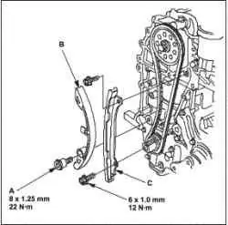 Снятие цепи привода (L13A)