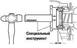 Запрессовка сальника картера главной передачи