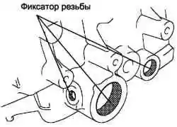 Места нанесения фиксирующей смазки