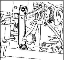Снятие и монтаж стартера (Z14XE, Z16YNG, с кондиционером)