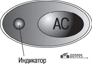 Расположение кнопки включения кондиционера воздуха