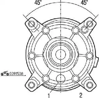 Исходное положение передней части компрессора V5