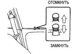 Внутренняя кнопка запирания и отпирания двери