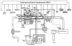 Датчики и источники сигнала от которых ЭБУ получает информацию и исполнительные устройства, на которые подается выходной сигнал