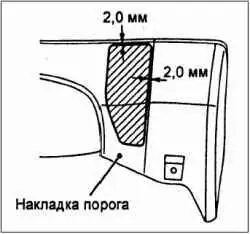 Снятие и установка молдинга порога