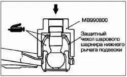 Снятие и установка нижнего рычага подвески