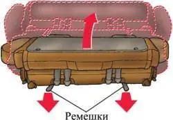 1.8.2.1. Регулировка положения спинки заднего сиденья