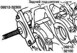 Закрепление специального инструмента на переднем торце блока