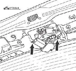 Винты крепления мотора очистителя стекла двери задка