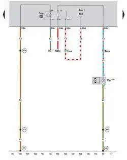Электросхема климатической установки Climatronic 2-C (устанавливается с 05.2005) (часть 7)