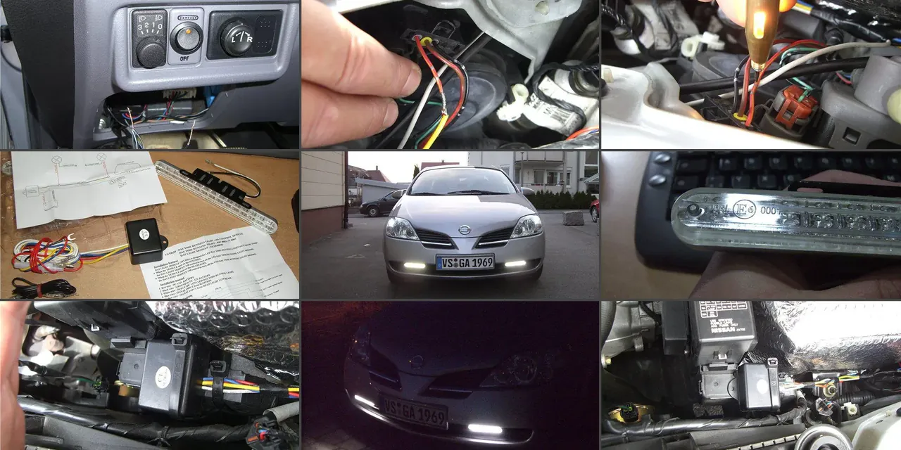 Изображение предпросмотра статьи: Дневные ходовые огни на Nissan Primera