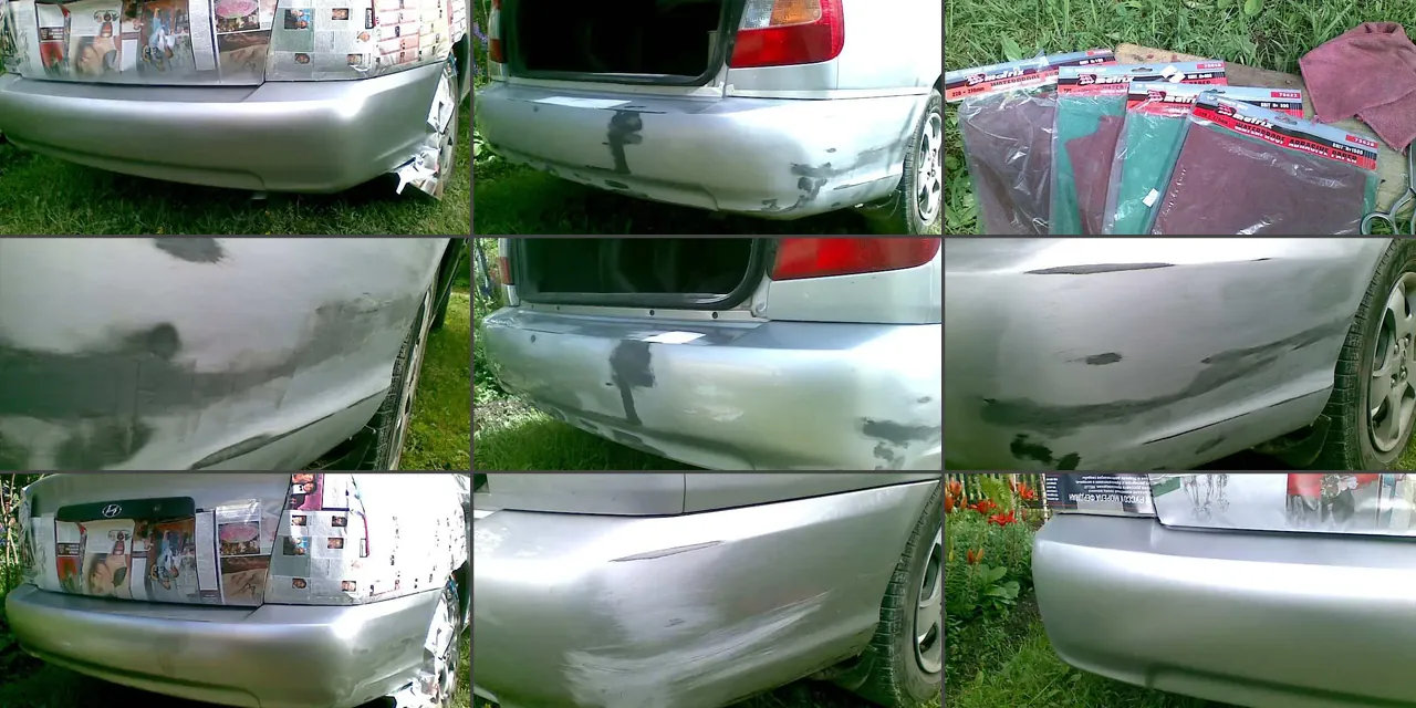 Изображение предпросмотра статьи: Ремонт заднего бампера Hyundai Accent от сколов и царапин