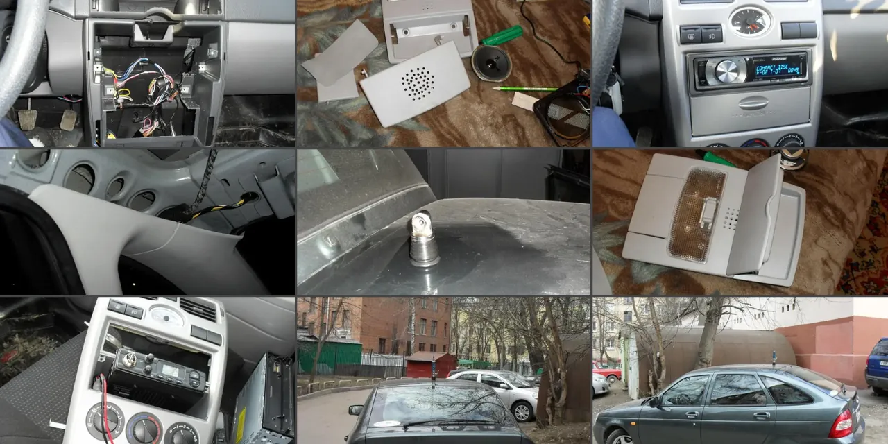 Изображение предпросмотра статьи: Установка рации и антенны в Lada Priora хэтчбек