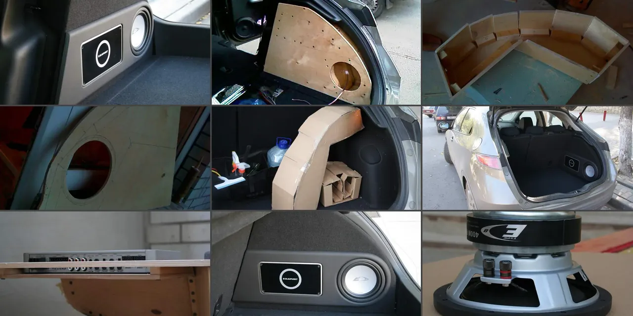 Изображение предпросмотра статьи: Установка сабвуфера и акустики в Honda Civic