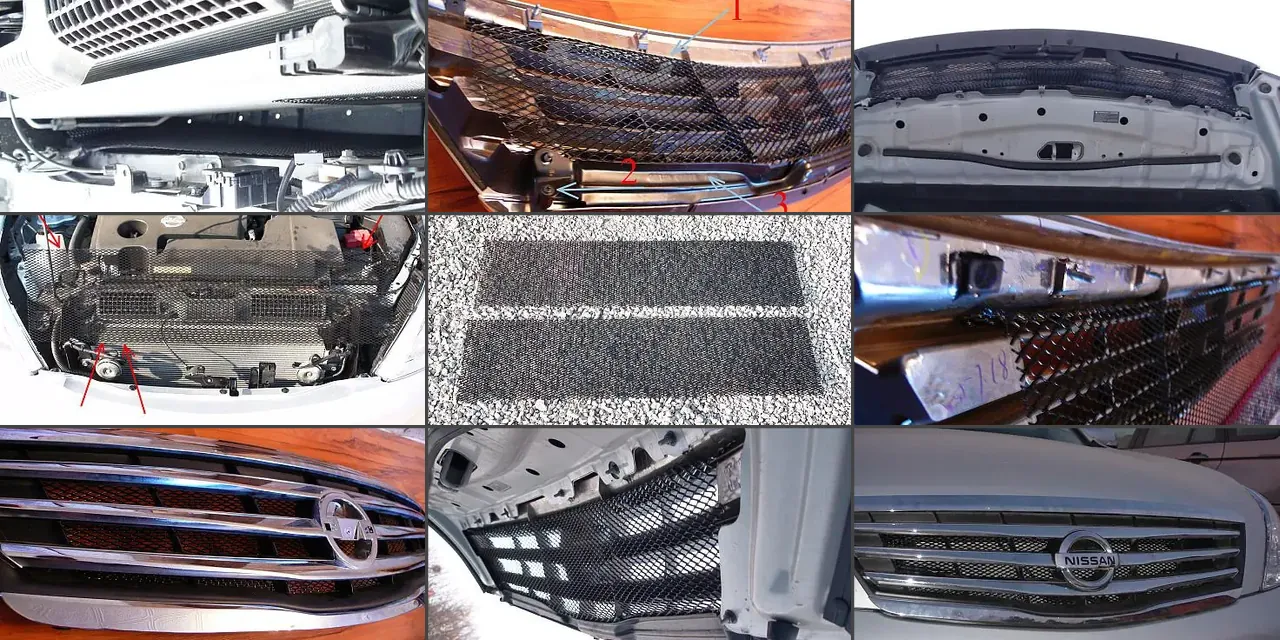 Изображение предпросмотра статьи: Установка защитной сетки радиатора в Nissan Teana